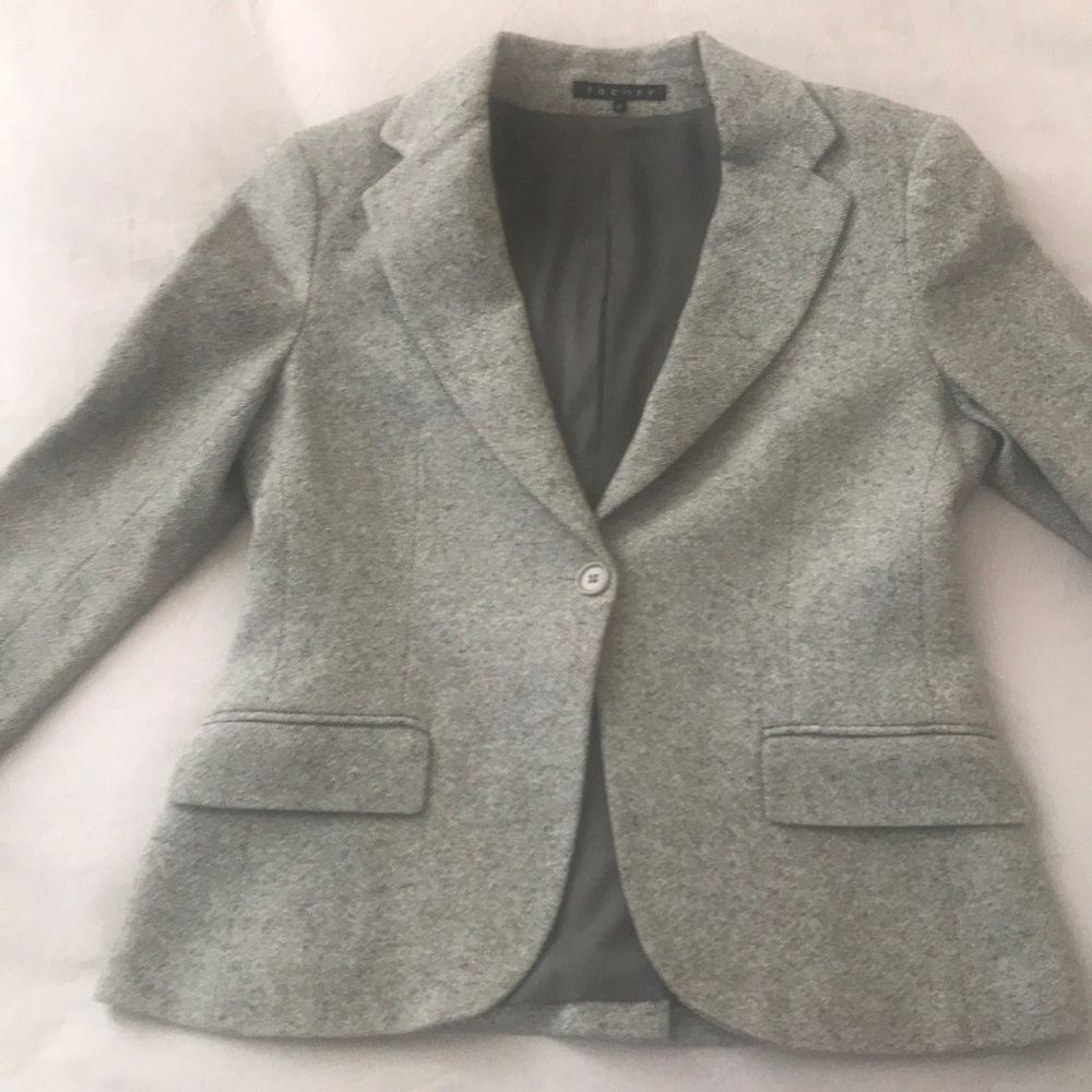 Theory grey wool blazer